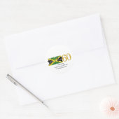 Patriottische JAMAICA 60e Jubileum Onafhankelijkhe Ronde Sticker (Envelop)