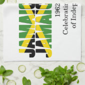 Patriottische JAMAICA 60e Jubileum Onafhankelijkhe Theedoek (Gevouwen)