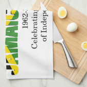 Patriottische JAMAICA 60e Jubileum Onafhankelijkhe Theedoek (Quarter Fold)