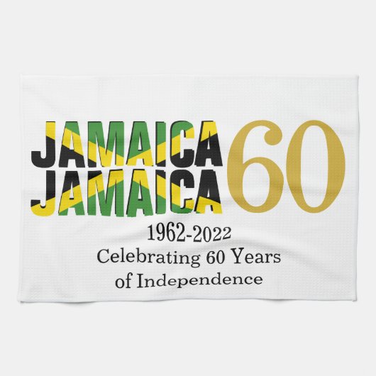 Patriottische JAMAICA 60e Jubileum Onafhankelijkhe Theedoek (Horizontaal)