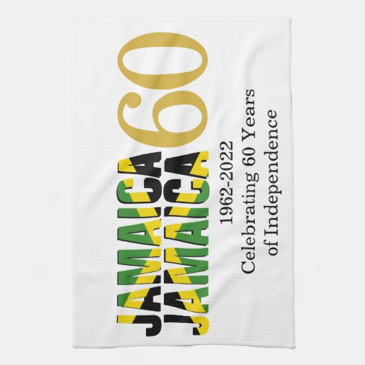 Patriottische JAMAICA 60e Jubileum Onafhankelijkhe Theedoek (Verticaal)