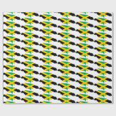 Patriottische JAMAICA Vlag KAART Overzicht Cadeaupapier (Vlak)