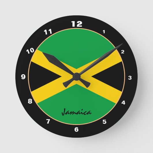 Patriottische Jamaicaanse vlag, Jamaica Home/desig Ronde Klok (Voorkant)
