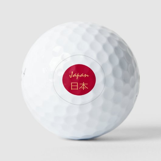Patriottische Japanse Golf Balls, Japanse vlag Golfballen (Voorkant)