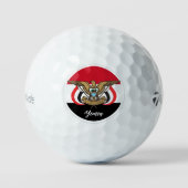 Patriottische Jemenitische vlaggen Golf Balls, Jem Golfballen (Voorkant)