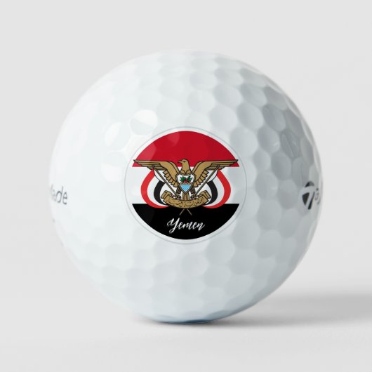 Patriottische Jemenitische vlaggen Golf Balls, Jem Golfballen (Voorkant)