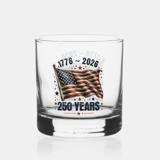 Patriottische Jubileumviering Ontwerp Whisky Glas (Voorkant)