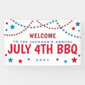 Patriottische Juli 4 de Staren Spandoek (Horizontaal)