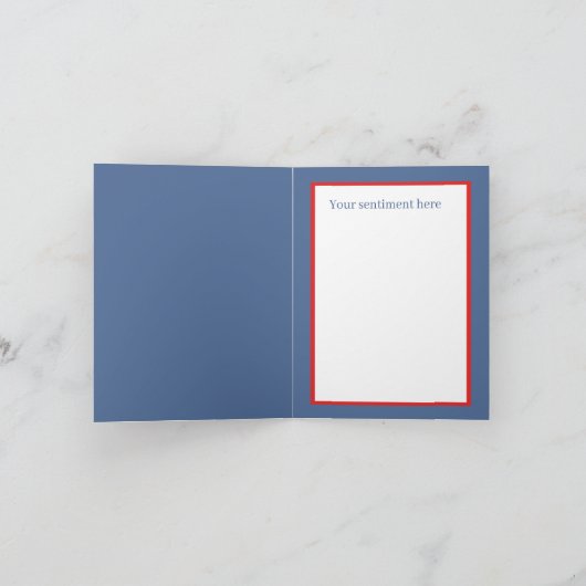 Patriottische juli 4-ste add sentiment gnome feestdagen kaart (Binnen)