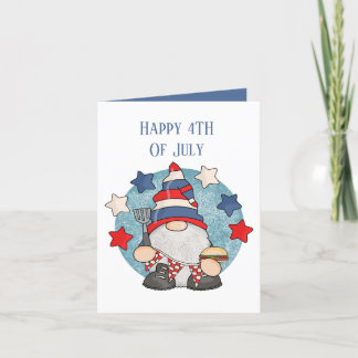 Patriottische juli 4-ste add sentiment gnome feestdagen kaart