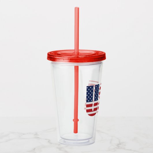 Patriottische Juli 4th Acryl Tumbler Acryl Drinkbeker (Rechts)