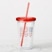 Patriottische Juli 4th Acryl Tumbler Acryl Drinkbeker (Achterkant)