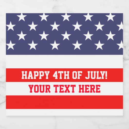 Patriottische Juli 4th Amerikaanse vlag bier flese Bier Etiket (Enkel label)