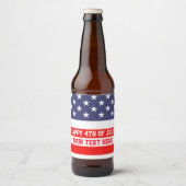 Patriottische Juli 4th Amerikaanse vlag bier flese Bier Etiket (Voorkant)
