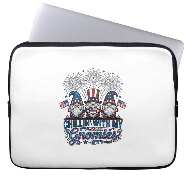 Patriottische Kabouter Chillen Met Mijn Kaboutervr Laptop Sleeve (Voorkant)