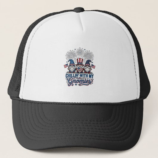 Patriottische Kabouter Chillen Met Mijn Kaboutervr Trucker Pet (Voorkant)