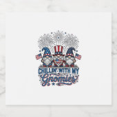 Patriottische Kabouter Chillin Met Mijn Kabouter T Sparkling Wijnetiket (Enkel label)