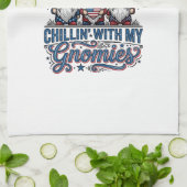 Patriottische Kabouter Chillin Met Mijn Kabouter T Theedoek (Gevouwen)