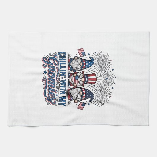 Patriottische Kabouter Chillin Met Mijn Kabouter T Theedoek (Horizontaal)