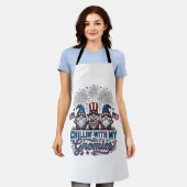 Patriottische Kabouter Chillin Met Mijn Kabouters  Schort (Gedragen)