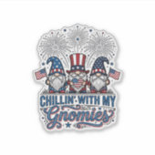 Patriottische Kabouter Chillin Met Mijn Kabouters Sticker (Voorkant)