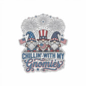 Patriottische Kabouter Chillin Met Mijn Kabouters Sticker (Voorkant)