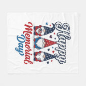 Patriottische Kabouter Fijne Herdenkingsdag Vintag Fleece Deken (Voorkant (Horizontaal))
