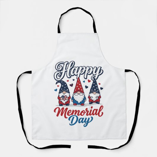 Patriottische Kabouter Fijne Herdenkingsdag Vintag Schort (Voorkant)