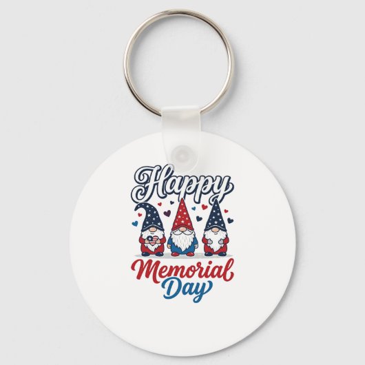 Patriottische Kabouter Fijne Herdenkingsdag Vintag Sleutelhanger (Voorkant)
