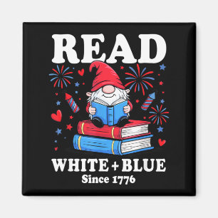 Patriottische Kabouter Leest Wit Blauwe 4 juli Boe Magneet
