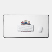 Patriottische Kabouter Merica Vintage Vector Ontwe Bureaumat (Keyboard & Muis)