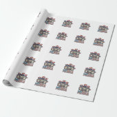 Patriottische Kabouter Merica Vintage Vector Ontwe Cadeaupapier (Uitgerold)