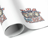 Patriottische Kabouter Merica Vintage Vector Ontwe Cadeaupapier (Rol Hoek)