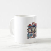 Patriottische Kabouter Merica Vintage Vector Ontwe Koffiemok (Voorkant links)