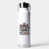 Patriottische Kabouter Merica Vintage Vector Ontwe Waterfles (Voorkant)