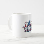 Patriottische Kabouter Trio Vintage Vector Ontwerp Koffiemok (Voorkant links)