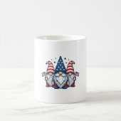 Patriottische Kabouter Trio Vintage Vector Ontwerp Koffiemok (Center)
