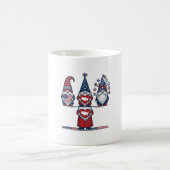 Patriottische Kabouter Trio Vintage Vector Ontwerp Koffiemok (Center)
