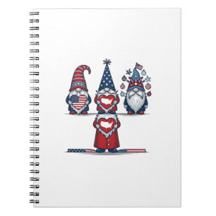 Patriottische Kabouter Trio Vintage Vector Ontwerp Notitieboek