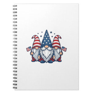 Patriottische Kabouter Trio Vintage Vector Ontwerp Notitieboek