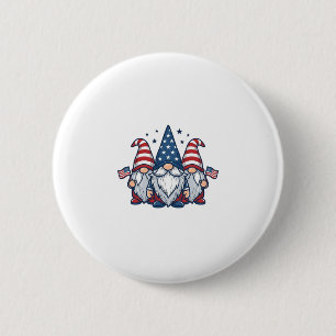 Patriottische Kabouter Trio Vintage Vector Ontwerp Ronde Button 5,7 Cm