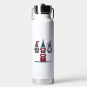 Patriottische Kabouter Trio Vintage Vector Ontwerp Waterfles (Voorkant)