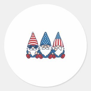 Patriottische Kabouter Trio Vintage Vector Shirt O Ronde Sticker