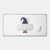 Patriottische Kabouter USA Ster Vector Shirt Ontwe Bureaumat (Keyboard & Muis)