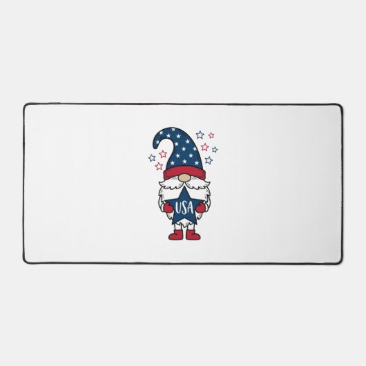 Patriottische Kabouter USA Ster Vector Shirt Ontwe Bureaumat (Voorkant)
