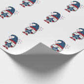 Patriottische Kabouter USA Ster Vector Shirt Ontwe Cadeaupapier (Hoek)