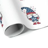 Patriottische Kabouter USA Ster Vector Shirt Ontwe Cadeaupapier (Rol Hoek)