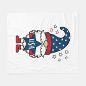Patriottische Kabouter USA Ster Vector Shirt Ontwe Fleece Deken (Voorkant (Horizontaal))