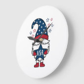 Patriottische Kabouter USA Ster Vector Shirt Ontwe Grote Klok (Hoek)