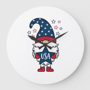 Patriottische Kabouter USA Ster Vector Shirt Ontwe Grote Klok